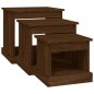 vidaXL Tavolini Impilabili 3 pz Rovere Marrone in Legno Multistrato vidaXL Tavolini Impilabili 3 pz Rovere Marrone in Legno Multistrato