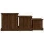 vidaXL Tavolini Impilabili 3 pz Rovere Marrone in Legno Multistrato vidaXL Tavolini Impilabili 3 pz Rovere Marrone in Legno Multistrato