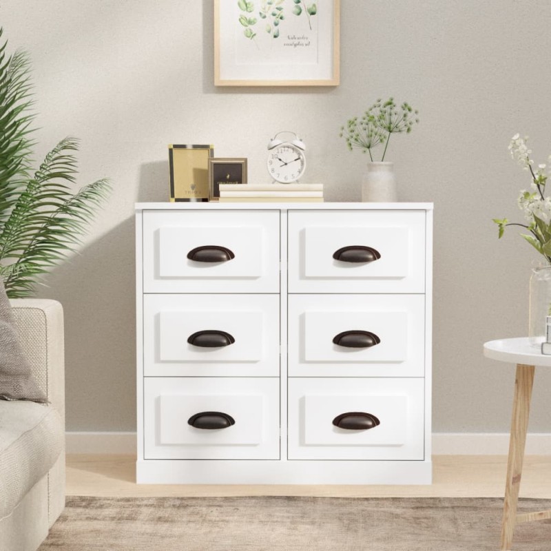 vidaXL Credenza Bianca 70x35,5x67,5 cm in Legno Multistrato vidaXL Credenza Bianca 70x35,5x67,5 cm in Legno Multistrato