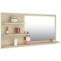 Specchio da Bagno Rovere Sonoma 90x10,5x45 cm in Truciolato Specchio da Bagno Rovere Sonoma 90x10,5x45 cm in Truciolato