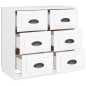 vidaXL Credenza Bianca 70x35,5x67,5 cm in Legno Multistrato vidaXL Credenza Bianca 70x35,5x67,5 cm in Legno Multistrato