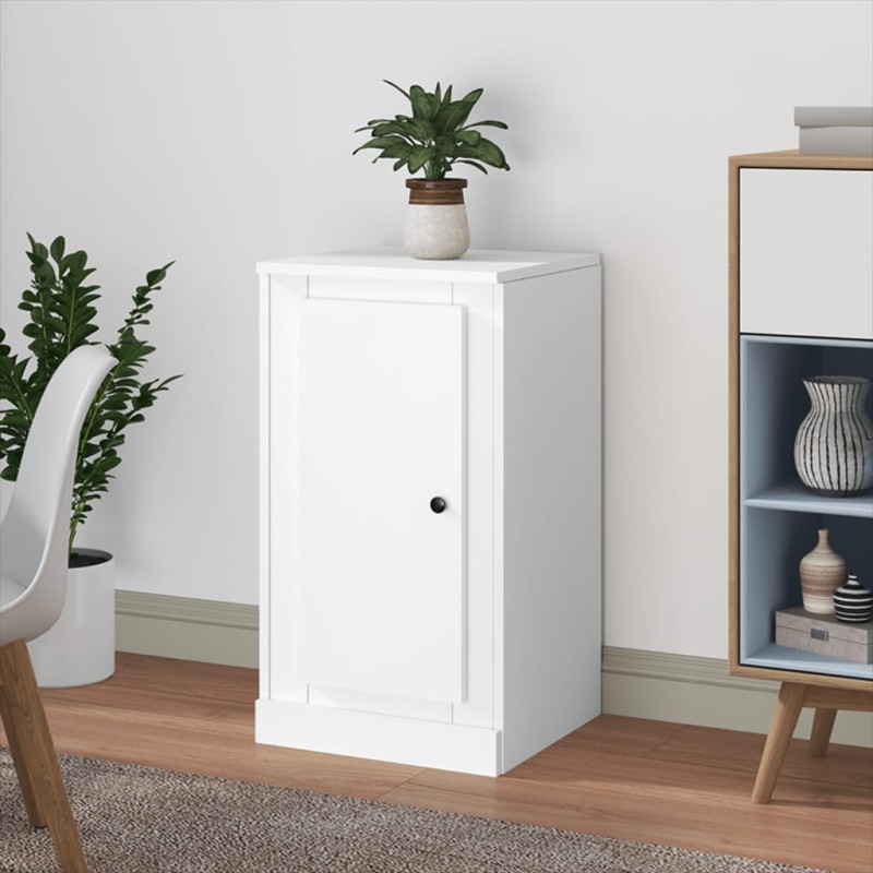 vidaXL Credenza Bianca 37,5x35,5x67,5 cm in Legno Multistrato vidaXL Credenza Bianca 37,5x35,5x67,5 cm in Legno Multistrato