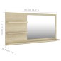 Specchio da Bagno Rovere Sonoma 90x10,5x45 cm in Truciolato Specchio da Bagno Rovere Sonoma 90x10,5x45 cm in Truciolato