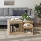 vidaXL Tavolini Impilabili 3 pz Rovere Sonoma in Legno Multistrato vidaXL Tavolini Impilabili 3 pz Rovere Sonoma in Legno Multistrato