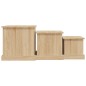 vidaXL Tavolini Impilabili 3 pz Rovere Sonoma in Legno Multistrato vidaXL Tavolini Impilabili 3 pz Rovere Sonoma in Legno Multistrato