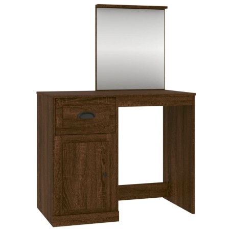 vidaXL Toeletta Specchio Rovere Marrone 90x50x132,5 Legno Multistrato