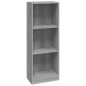 vidaXL Libreria 3 Ripiani Grigio Sonoma 40x24x109 cm Legno Multistrato