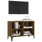 Mobile TV con Gambe in Metallo Rovere Marrone 69,5x30x50 cm Mobile TV con Gambe in Metallo Rovere Marrone 69,5x30x50 cm