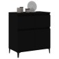 vidaXL Credenza Nero 60x35x70 cm in Legno Multistrato vidaXL Credenza Nero 60x35x70 cm in Legno Multistrato