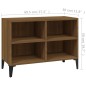 Mobile TV con Gambe in Metallo Rovere Marrone 69,5x30x50 cm Mobile TV con Gambe in Metallo Rovere Marrone 69,5x30x50 cm
