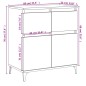 vidaXL Credenza Nero 60x35x70 cm in Legno Multistrato vidaXL Credenza Nero 60x35x70 cm in Legno Multistrato