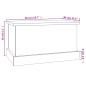 vidaXL Contenitore Rovere Fumo 50x30x28 cm Legno Multistrato