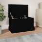 vidaXL Contenitore Portaoggetti Nero 50x30x28 cm Legno Multistrato vidaXL Contenitore Portaoggetti Nero 50x30x28 cm Legno Multistrato