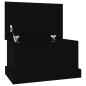 vidaXL Contenitore Portaoggetti Nero 50x30x28 cm Legno Multistrato vidaXL Contenitore Portaoggetti Nero 50x30x28 cm Legno Multistrato