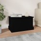 vidaXL Contenitore Portaoggetti Nero 50x30x28 cm Legno Multistrato vidaXL Contenitore Portaoggetti Nero 50x30x28 cm Legno Multistrato