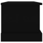 vidaXL Contenitore Portaoggetti Nero 50x30x28 cm Legno Multistrato vidaXL Contenitore Portaoggetti Nero 50x30x28 cm Legno Multistrato