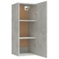 Mobile Pensile Muro Grigio Cemento 34,5x34x90 Legno Multistrato Mobile Pensile Muro Grigio Cemento 34,5x34x90 Legno Multistrato