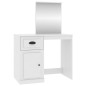 vidaXL Toeletta con Specchio Bianca 90x50x132,5 cm Legno Multistrato vidaXL Toeletta con Specchio Bianca 90x50x132,5 cm Legno Multistrato