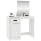 vidaXL Toeletta con Specchio Bianca 90x50x132,5 cm Legno Multistrato vidaXL Toeletta con Specchio Bianca 90x50x132,5 cm Legno Multistrato