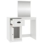 vidaXL Toeletta con Specchio Bianca 90x50x132,5 cm Legno Multistrato vidaXL Toeletta con Specchio Bianca 90x50x132,5 cm Legno Multistrato