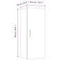 Mobile Pensile Muro Grigio Cemento 34,5x34x90 Legno Multistrato Mobile Pensile Muro Grigio Cemento 34,5x34x90 Legno Multistrato