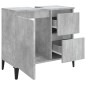 vidaXL Armadietto da Bagno Grigio Cemento 65x33x60cm Legno Multistrato vidaXL Armadietto da Bagno Grigio Cemento 65x33x60cm Legno Multistrato