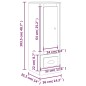 vidaXL Credenza Grigio Cemento 36x35,5x103,5 cm in Legno Multistrato vidaXL Credenza Grigio Cemento 36x35,5x103,5 cm in Legno Multistrato