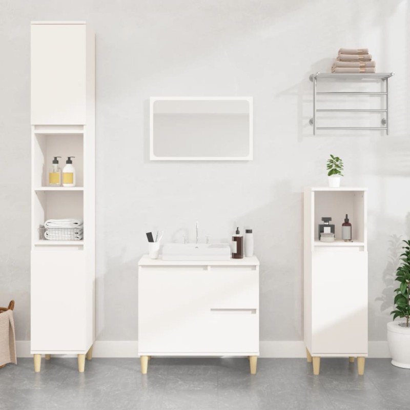 vidaXL Armadietto da Bagno Bianco 65x33x60 cm in Legno Multistrato vidaXL Armadietto da Bagno Bianco 65x33x60 cm in Legno Multistrato