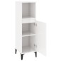 vidaXL Armadietto Bagno Bianco Lucido 30x30x100cm in Legno Multistrato vidaXL Armadietto Bagno Bianco Lucido 30x30x100cm in Legno Multistrato