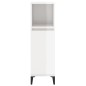 vidaXL Armadietto Bagno Bianco Lucido 30x30x100cm in Legno Multistrato vidaXL Armadietto Bagno Bianco Lucido 30x30x100cm in Legno Multistrato