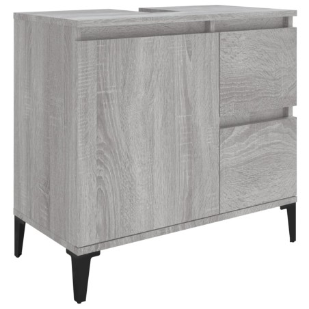 vidaXL Armadietto Bagno Grigio Sonoma 65x33x60 cm in Legno Multistrato