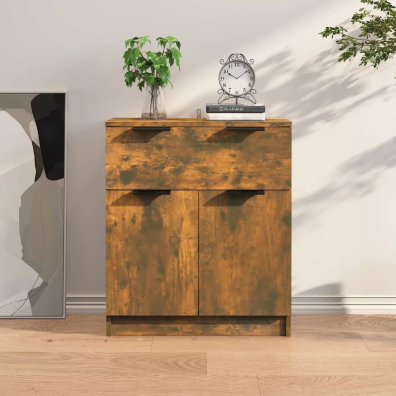 Credenza Rovere Fumo 60x30x70 cm in Legno Multistrato Credenza Rovere Fumo 60x30x70 cm in Legno Multistrato
