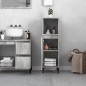vidaXL Armadietto Bagno Grigio Cemento 30x30x100 cm Legno Multistrato vidaXL Armadietto Bagno Grigio Cemento 30x30x100 cm Legno Multistrato