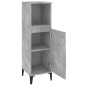 vidaXL Armadietto Bagno Grigio Cemento 30x30x100 cm Legno Multistrato vidaXL Armadietto Bagno Grigio Cemento 30x30x100 cm Legno Multistrato