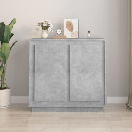 vidaXL Credenza Grigio Cemento 80x34x75 cm in Legno Multistrato