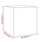 vidaXL Fioriera Rovere Fumo 40x40x40 cm in Legno Multistrato