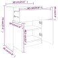 Credenza Rovere Fumo 60x30x70 cm in Legno Multistrato Credenza Rovere Fumo 60x30x70 cm in Legno Multistrato