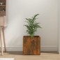 vidaXL Fioriera Rovere Fumo 40x40x40 cm in Legno Multistrato