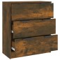 Credenza Rovere Fumo 60x30x70 cm in Legno Multistrato