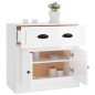 vidaXL Credenza Bianco Lucido 70x35,5x67,5 cm in Legno Multistrato vidaXL Credenza Bianco Lucido 70x35,5x67,5 cm in Legno Multistrato