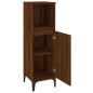 vidaXL Armadietto Bagno Rovere Marrone 30x30x100 cm Legno Multistrato