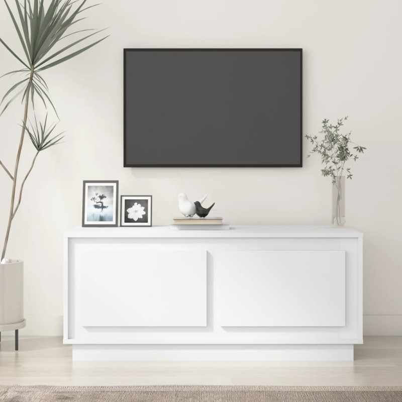 vidaXL Tavolino da Salotto Bianco 102x50x44 cm in Legno Multistrato