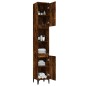 vidaXL Armadietto Bagno Rovere Fumo 30x30x190 cm in Legno Multistrato vidaXL Armadietto Bagno Rovere Fumo 30x30x190 cm in Legno Multistrato