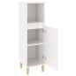 vidaXL Armadietto Bagno Bianco Lucido 30x30x100cm in Legno Multistrato vidaXL Armadietto Bagno Bianco Lucido 30x30x100cm in Legno Multistrato