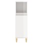 vidaXL Armadietto Bagno Bianco Lucido 30x30x100cm in Legno Multistrato vidaXL Armadietto Bagno Bianco Lucido 30x30x100cm in Legno Multistrato