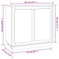 vidaXL Credenza Grigio Sonoma 80x34x75 cm in Legno Multistrato vidaXL Credenza Grigio Sonoma 80x34x75 cm in Legno Multistrato
