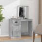 vidaXL Toeletta Specchio Grigio Cemento 90x50x132,5 Legno Multistrato vidaXL Toeletta Specchio Grigio Cemento 90x50x132,5 Legno Multistrato