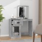 vidaXL Toeletta Specchio Grigio Cemento 90x50x132,5 Legno Multistrato vidaXL Toeletta Specchio Grigio Cemento 90x50x132,5 Legno Multistrato