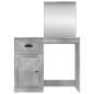 vidaXL Toeletta Specchio Grigio Cemento 90x50x132,5 Legno Multistrato vidaXL Toeletta Specchio Grigio Cemento 90x50x132,5 Legno Multistrato