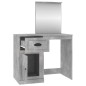 vidaXL Toeletta Specchio Grigio Cemento 90x50x132,5 Legno Multistrato vidaXL Toeletta Specchio Grigio Cemento 90x50x132,5 Legno Multistrato